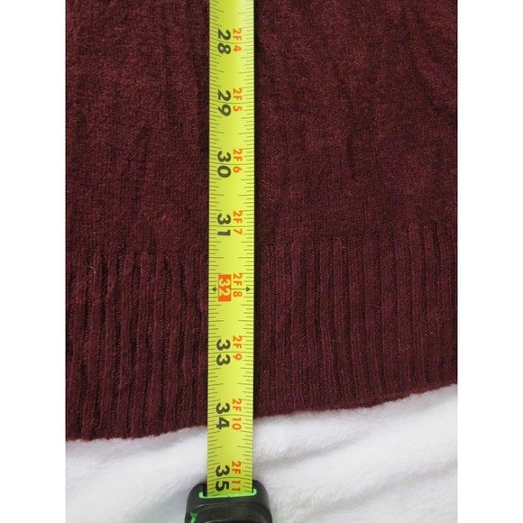 Forever 21 Sweater Dress Burgundy Turtleneck Long Sleeve Acrylic S (RK81) - Picture 9 of 10